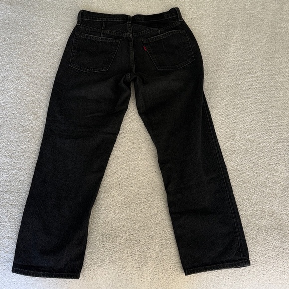 Levi's REVOLVE Altered Straight Leg Black Jeans Distressed Size 27 - Picture 4 of 14